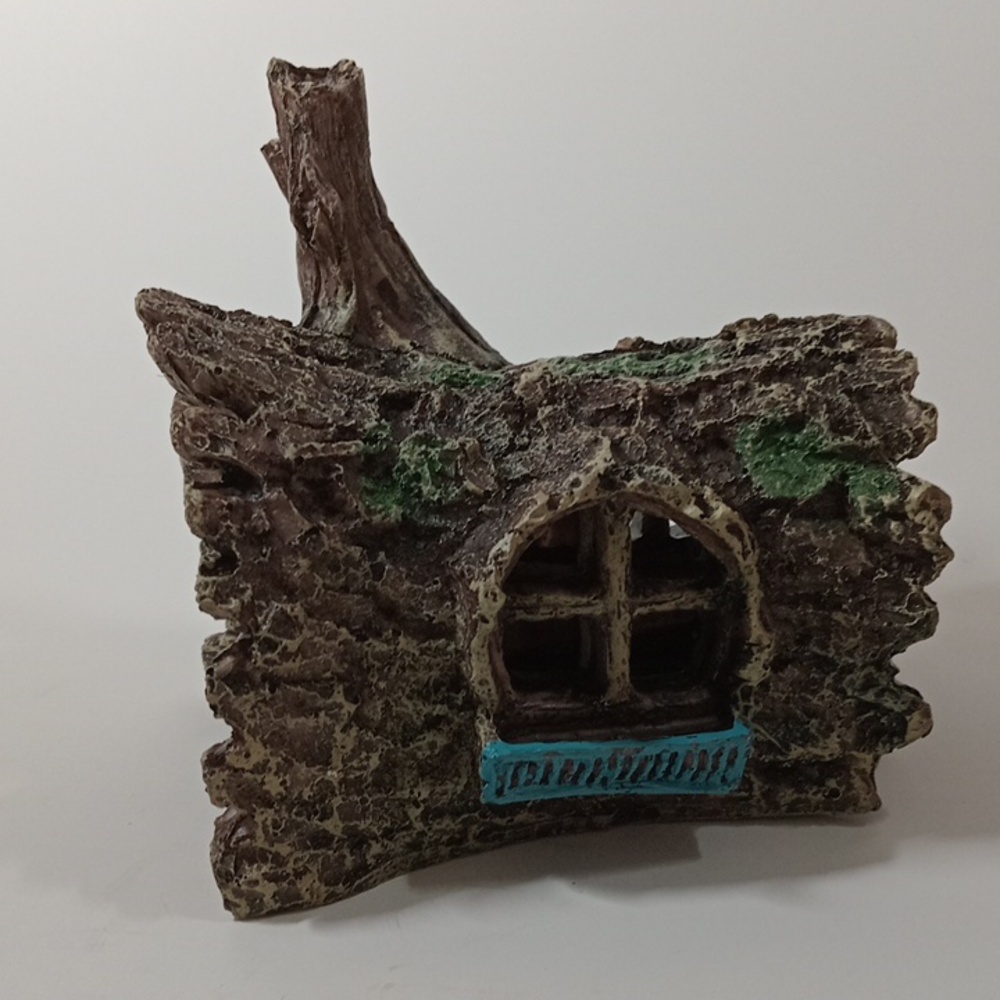 NEW Fish Tank Betta Wooden Log Hideout Fairy House Garden Outdoir Decoration